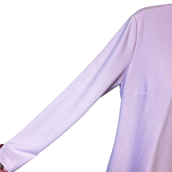 New Calvin Klein Bow-Neck Sheath Dress Cherry Blossom Stretchy Scuba Crepe Sz 6 - Picture 5 of 11